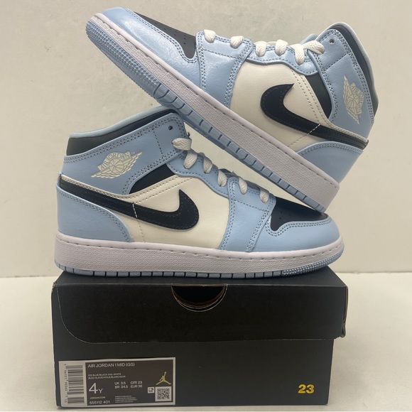 Nike Shoes - Nike Air Jordan 1 Retro Mid GS “Ice Blue” 2022
